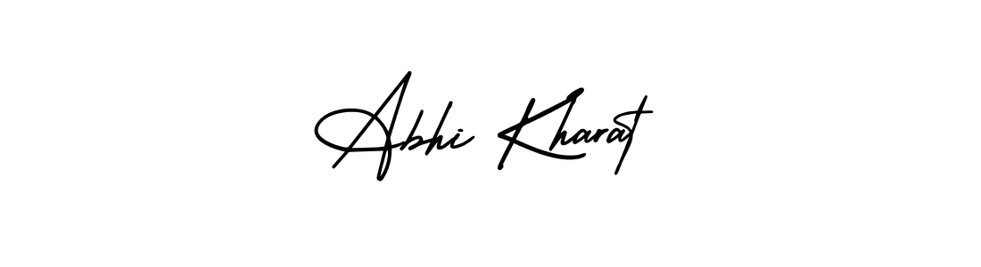 Use a signature maker to create a handwritten signature online. With this signature software, you can design (AmerikaSignatureDemo-Regular) your own signature for name Abhi Kharat. Abhi Kharat signature style 3 images and pictures png