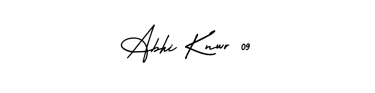 Use a signature maker to create a handwritten signature online. With this signature software, you can design (AmerikaSignatureDemo-Regular) your own signature for name Abhi Knwr 09. Abhi Knwr 09 signature style 3 images and pictures png