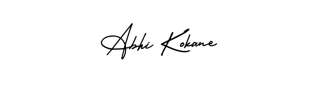 Use a signature maker to create a handwritten signature online. With this signature software, you can design (AmerikaSignatureDemo-Regular) your own signature for name Abhi Kokane. Abhi Kokane signature style 3 images and pictures png