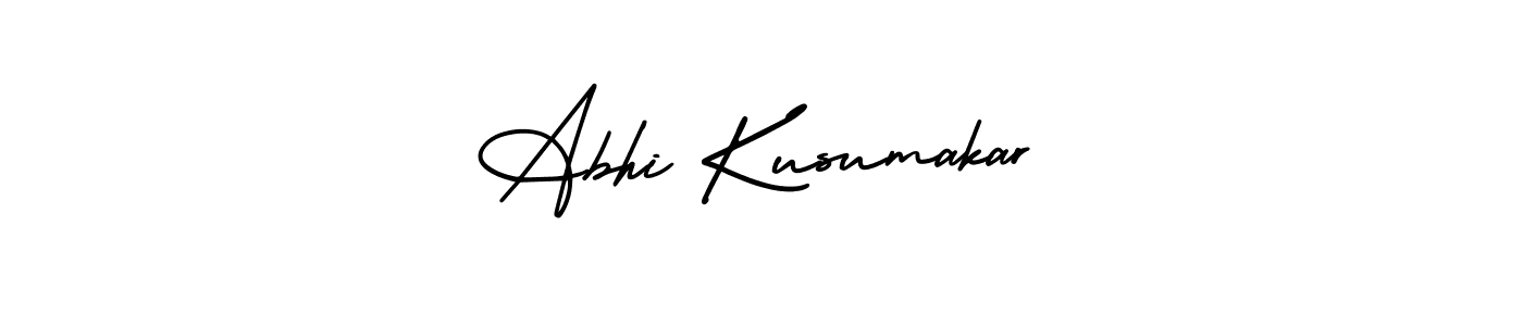 Use a signature maker to create a handwritten signature online. With this signature software, you can design (AmerikaSignatureDemo-Regular) your own signature for name Abhi Kusumakar. Abhi Kusumakar signature style 3 images and pictures png