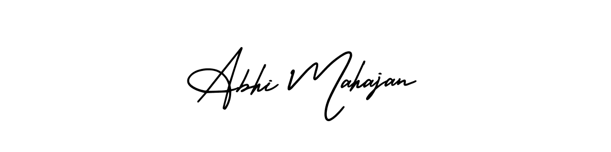 Use a signature maker to create a handwritten signature online. With this signature software, you can design (AmerikaSignatureDemo-Regular) your own signature for name Abhi Mahajan. Abhi Mahajan signature style 3 images and pictures png