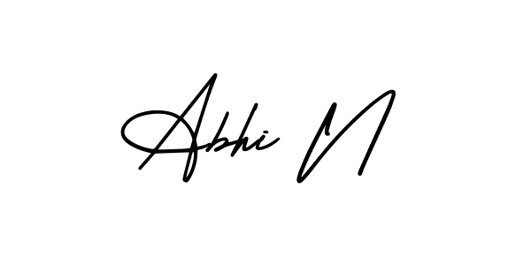 Best and Professional Signature Style for Abhi N. AmerikaSignatureDemo-Regular Best Signature Style Collection. Abhi N signature style 3 images and pictures png