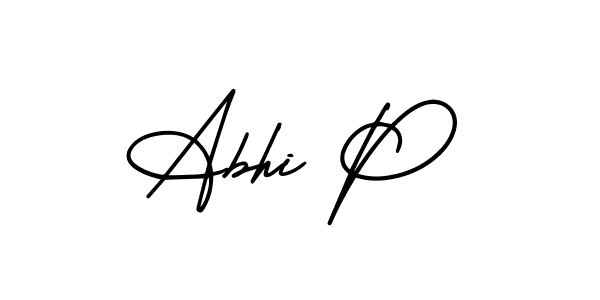Best and Professional Signature Style for Abhi P. AmerikaSignatureDemo-Regular Best Signature Style Collection. Abhi P signature style 3 images and pictures png
