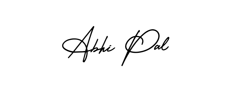 The best way (AmerikaSignatureDemo-Regular) to make a short signature is to pick only two or three words in your name. The name Abhi Pal include a total of six letters. For converting this name. Abhi Pal signature style 3 images and pictures png