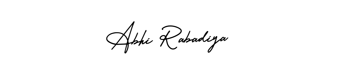 Create a beautiful signature design for name Abhi Rabadiya. With this signature (AmerikaSignatureDemo-Regular) fonts, you can make a handwritten signature for free. Abhi Rabadiya signature style 3 images and pictures png