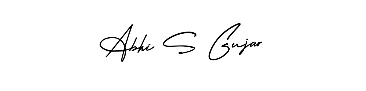 Also You can easily find your signature by using the search form. We will create Abhi S Gujar name handwritten signature images for you free of cost using AmerikaSignatureDemo-Regular sign style. Abhi S Gujar signature style 3 images and pictures png