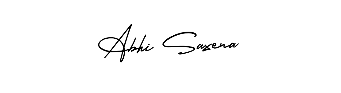 How to make Abhi Saxena name signature. Use AmerikaSignatureDemo-Regular style for creating short signs online. This is the latest handwritten sign. Abhi Saxena signature style 3 images and pictures png