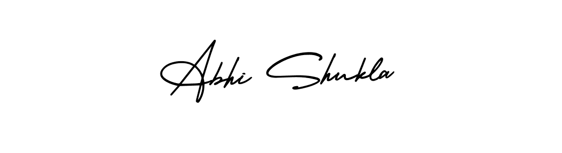 Make a beautiful signature design for name Abhi Shukla. With this signature (AmerikaSignatureDemo-Regular) style, you can create a handwritten signature for free. Abhi Shukla signature style 3 images and pictures png