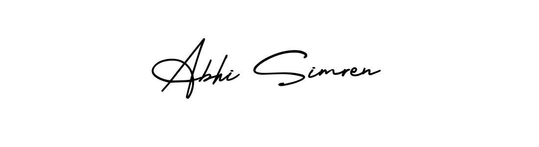 Here are the top 10 professional signature styles for the name Abhi Simren. These are the best autograph styles you can use for your name. Abhi Simren signature style 3 images and pictures png