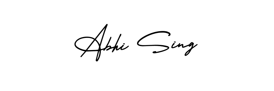 if you are searching for the best signature style for your name Abhi Sing. so please give up your signature search. here we have designed multiple signature styles  using AmerikaSignatureDemo-Regular. Abhi Sing signature style 3 images and pictures png