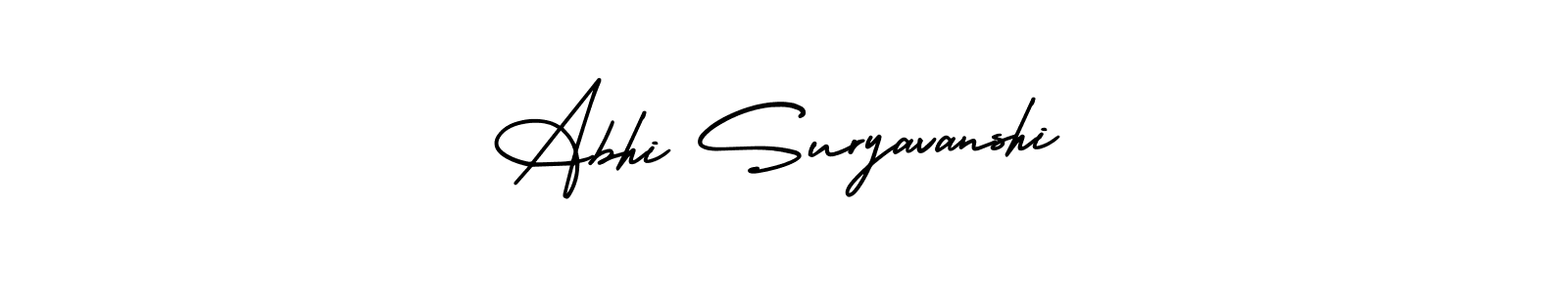 How to make Abhi Suryavanshi name signature. Use AmerikaSignatureDemo-Regular style for creating short signs online. This is the latest handwritten sign. Abhi Suryavanshi signature style 3 images and pictures png