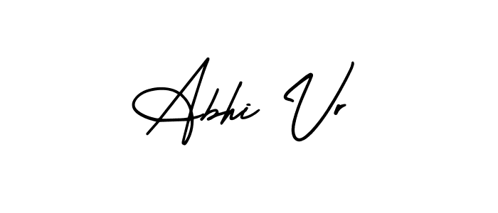 Similarly AmerikaSignatureDemo-Regular is the best handwritten signature design. Signature creator online .You can use it as an online autograph creator for name Abhi Vr. Abhi Vr signature style 3 images and pictures png