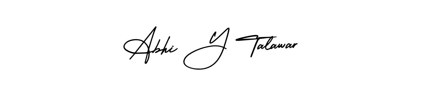 How to Draw Abhi Y Talawar signature style? AmerikaSignatureDemo-Regular is a latest design signature styles for name Abhi Y Talawar. Abhi Y Talawar signature style 3 images and pictures png