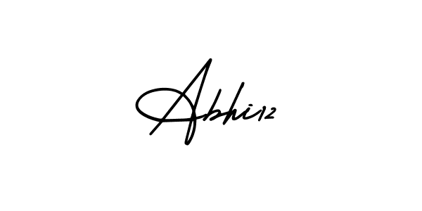 The best way (AmerikaSignatureDemo-Regular) to make a short signature is to pick only two or three words in your name. The name Abhi12 include a total of six letters. For converting this name. Abhi12 signature style 3 images and pictures png