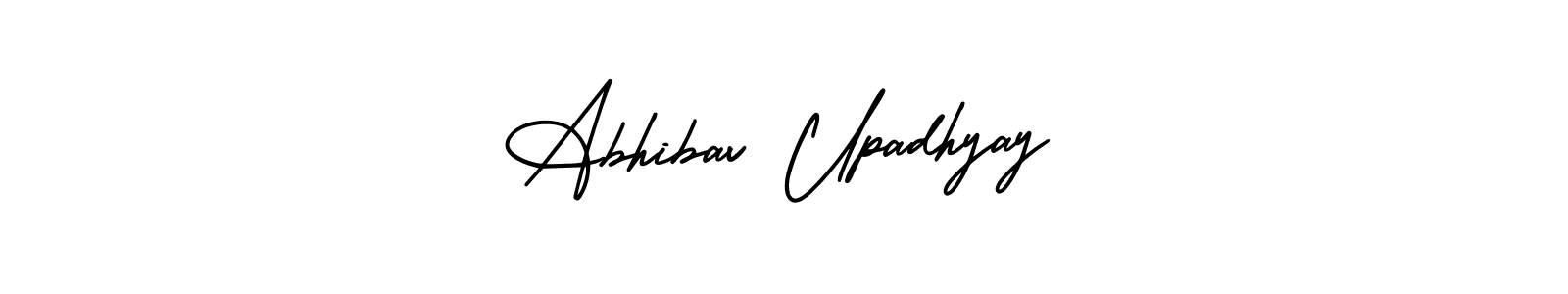 if you are searching for the best signature style for your name Abhibav Upadhyay. so please give up your signature search. here we have designed multiple signature styles  using AmerikaSignatureDemo-Regular. Abhibav Upadhyay signature style 3 images and pictures png