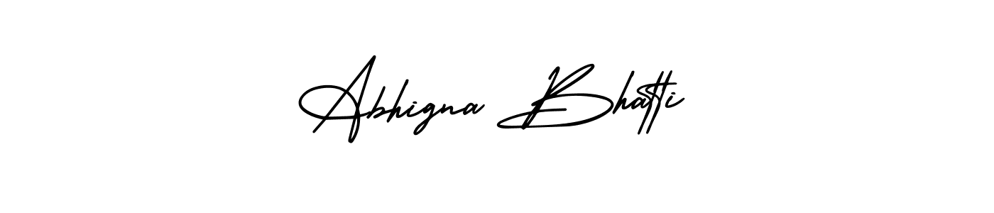 How to make Abhigna Bhatti name signature. Use AmerikaSignatureDemo-Regular style for creating short signs online. This is the latest handwritten sign. Abhigna Bhatti signature style 3 images and pictures png