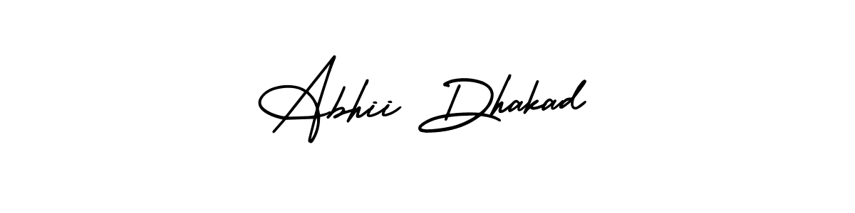 AmerikaSignatureDemo-Regular is a professional signature style that is perfect for those who want to add a touch of class to their signature. It is also a great choice for those who want to make their signature more unique. Get Abhii Dhakad name to fancy signature for free. Abhii Dhakad signature style 3 images and pictures png