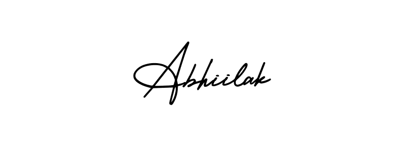 How to make Abhiilak name signature. Use AmerikaSignatureDemo-Regular style for creating short signs online. This is the latest handwritten sign. Abhiilak signature style 3 images and pictures png