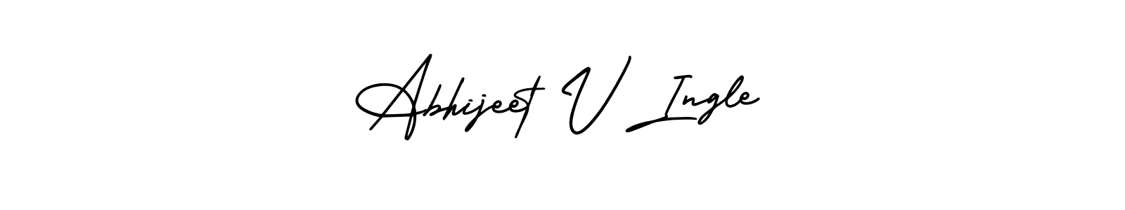 Also You can easily find your signature by using the search form. We will create Abhijeet V Ingle name handwritten signature images for you free of cost using AmerikaSignatureDemo-Regular sign style. Abhijeet V Ingle signature style 3 images and pictures png