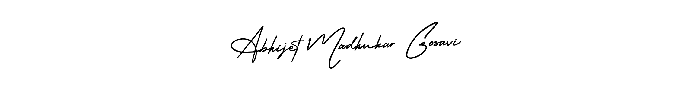 Also You can easily find your signature by using the search form. We will create Abhijet Madhukar Gosavi name handwritten signature images for you free of cost using AmerikaSignatureDemo-Regular sign style. Abhijet Madhukar Gosavi signature style 3 images and pictures png