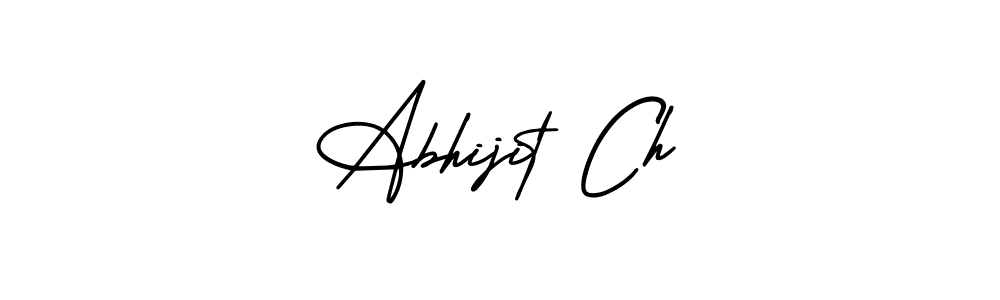 The best way (AmerikaSignatureDemo-Regular) to make a short signature is to pick only two or three words in your name. The name Abhijit Ch include a total of six letters. For converting this name. Abhijit Ch signature style 3 images and pictures png