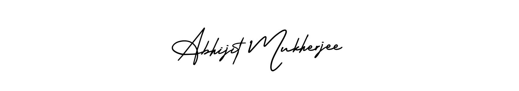 How to make Abhijit Mukherjee name signature. Use AmerikaSignatureDemo-Regular style for creating short signs online. This is the latest handwritten sign. Abhijit Mukherjee signature style 3 images and pictures png