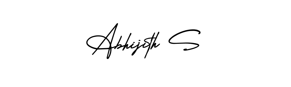 Create a beautiful signature design for name Abhijith S. With this signature (AmerikaSignatureDemo-Regular) fonts, you can make a handwritten signature for free. Abhijith S signature style 3 images and pictures png