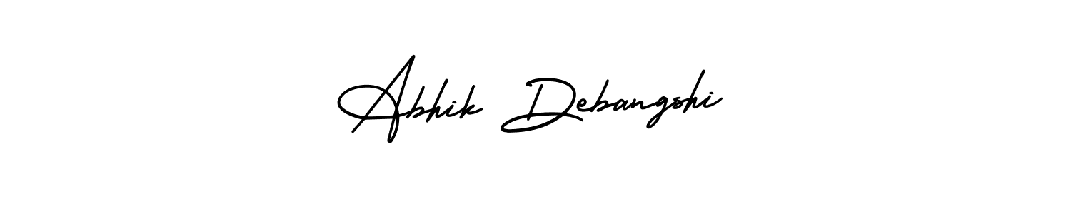 Also You can easily find your signature by using the search form. We will create Abhik Debangshi name handwritten signature images for you free of cost using AmerikaSignatureDemo-Regular sign style. Abhik Debangshi signature style 3 images and pictures png