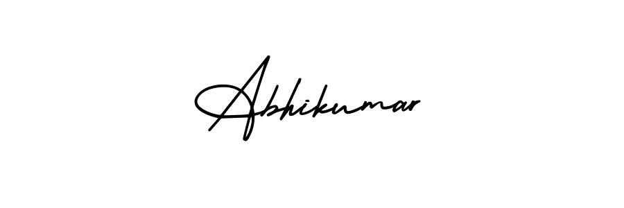 How to make Abhikumar name signature. Use AmerikaSignatureDemo-Regular style for creating short signs online. This is the latest handwritten sign. Abhikumar signature style 3 images and pictures png