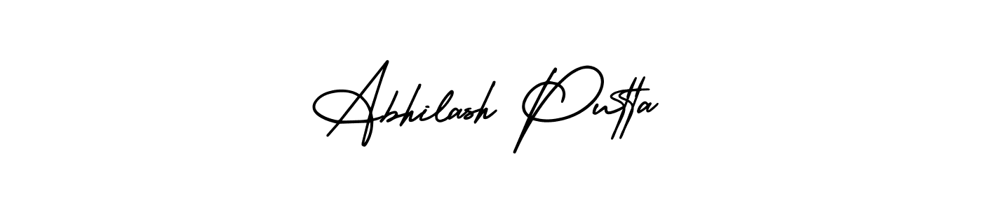 How to make Abhilash Putta signature? AmerikaSignatureDemo-Regular is a professional autograph style. Create handwritten signature for Abhilash Putta name. Abhilash Putta signature style 3 images and pictures png