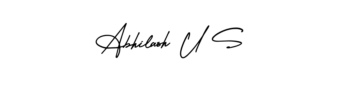 How to Draw Abhilash U S signature style? AmerikaSignatureDemo-Regular is a latest design signature styles for name Abhilash U S. Abhilash U S signature style 3 images and pictures png