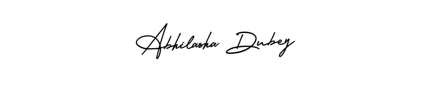 You should practise on your own different ways (AmerikaSignatureDemo-Regular) to write your name (Abhilasha Dubey) in signature. don't let someone else do it for you. Abhilasha Dubey signature style 3 images and pictures png