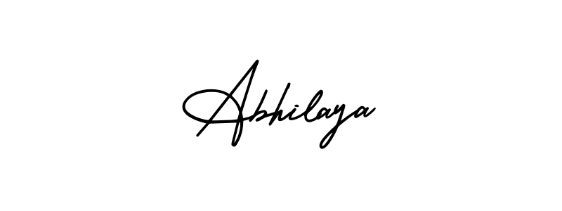 Use a signature maker to create a handwritten signature online. With this signature software, you can design (AmerikaSignatureDemo-Regular) your own signature for name Abhilaya. Abhilaya signature style 3 images and pictures png