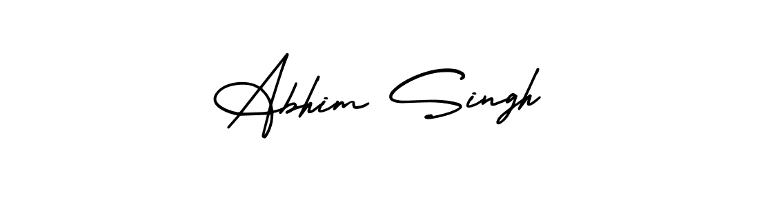 This is the best signature style for the Abhim Singh name. Also you like these signature font (AmerikaSignatureDemo-Regular). Mix name signature. Abhim Singh signature style 3 images and pictures png