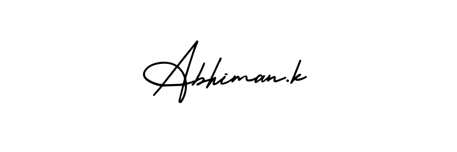 You can use this online signature creator to create a handwritten signature for the name Abhiman.k. This is the best online autograph maker. Abhiman.k signature style 3 images and pictures png