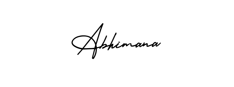 Design your own signature with our free online signature maker. With this signature software, you can create a handwritten (AmerikaSignatureDemo-Regular) signature for name Abhimana. Abhimana signature style 3 images and pictures png