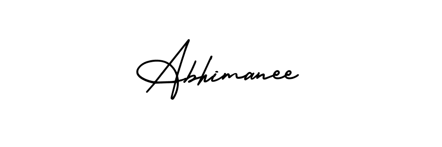 It looks lik you need a new signature style for name Abhimanee. Design unique handwritten (AmerikaSignatureDemo-Regular) signature with our free signature maker in just a few clicks. Abhimanee signature style 3 images and pictures png
