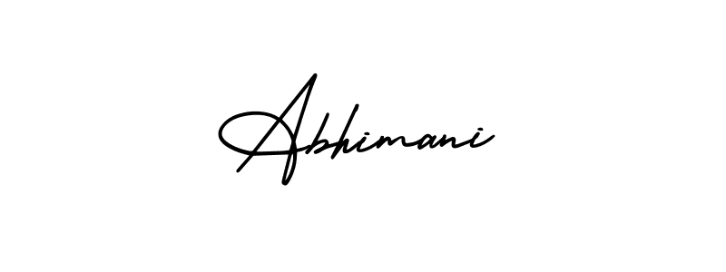 How to make Abhimani signature? AmerikaSignatureDemo-Regular is a professional autograph style. Create handwritten signature for Abhimani name. Abhimani signature style 3 images and pictures png