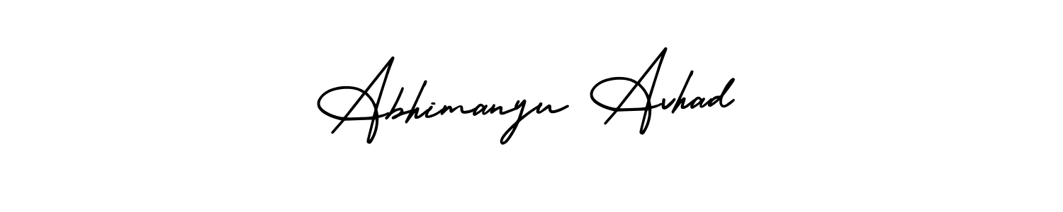 Use a signature maker to create a handwritten signature online. With this signature software, you can design (AmerikaSignatureDemo-Regular) your own signature for name Abhimanyu Avhad. Abhimanyu Avhad signature style 3 images and pictures png