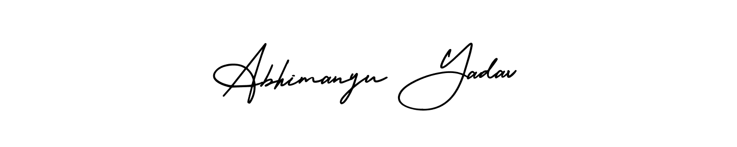 Make a beautiful signature design for name Abhimanyu Yadav. With this signature (AmerikaSignatureDemo-Regular) style, you can create a handwritten signature for free. Abhimanyu Yadav signature style 3 images and pictures png