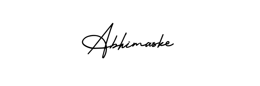 The best way (AmerikaSignatureDemo-Regular) to make a short signature is to pick only two or three words in your name. The name Abhimaske include a total of six letters. For converting this name. Abhimaske signature style 3 images and pictures png
