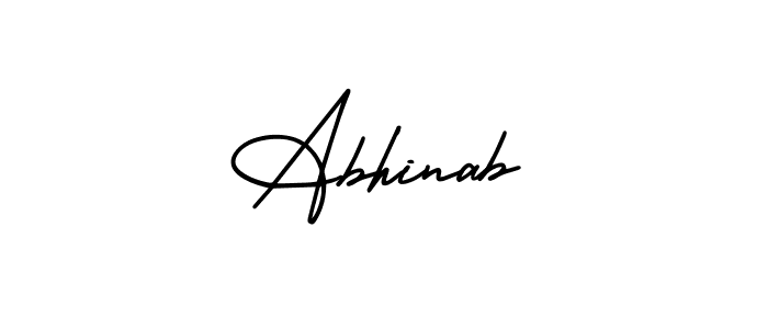 Use a signature maker to create a handwritten signature online. With this signature software, you can design (AmerikaSignatureDemo-Regular) your own signature for name Abhinab. Abhinab signature style 3 images and pictures png