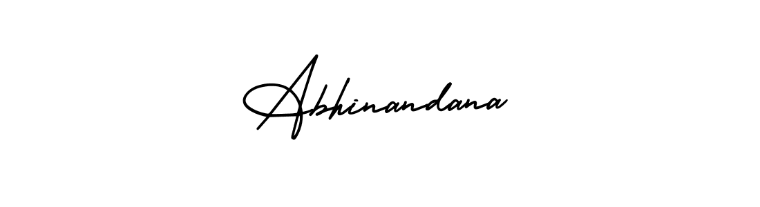 You should practise on your own different ways (AmerikaSignatureDemo-Regular) to write your name (Abhinandana) in signature. don't let someone else do it for you. Abhinandana signature style 3 images and pictures png