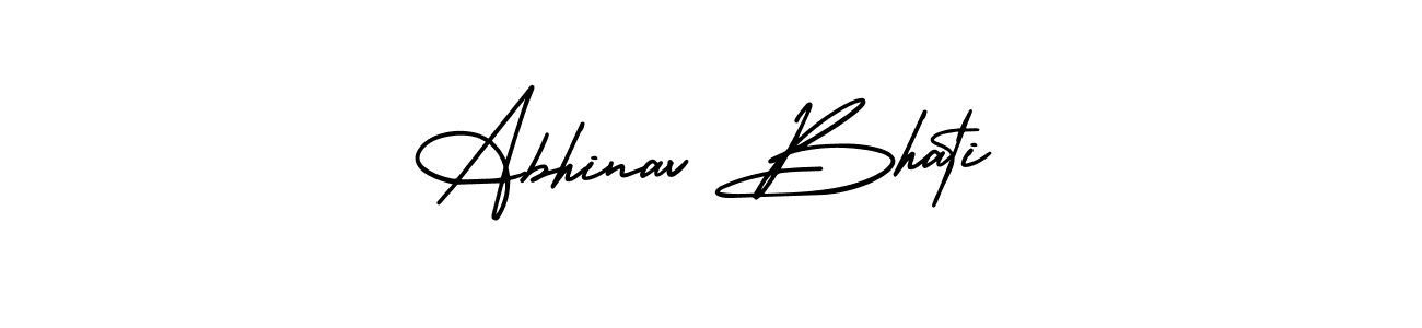 AmerikaSignatureDemo-Regular is a professional signature style that is perfect for those who want to add a touch of class to their signature. It is also a great choice for those who want to make their signature more unique. Get Abhinav Bhati name to fancy signature for free. Abhinav Bhati signature style 3 images and pictures png