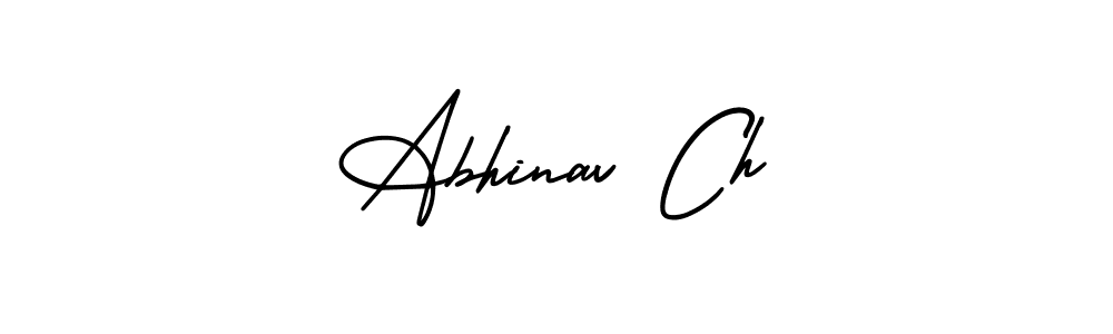 Use a signature maker to create a handwritten signature online. With this signature software, you can design (AmerikaSignatureDemo-Regular) your own signature for name Abhinav Ch. Abhinav Ch signature style 3 images and pictures png