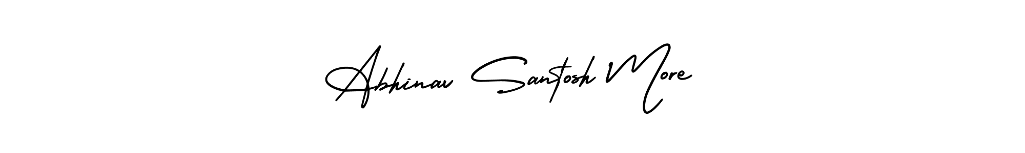 Also You can easily find your signature by using the search form. We will create Abhinav Santosh More name handwritten signature images for you free of cost using AmerikaSignatureDemo-Regular sign style. Abhinav Santosh More signature style 3 images and pictures png