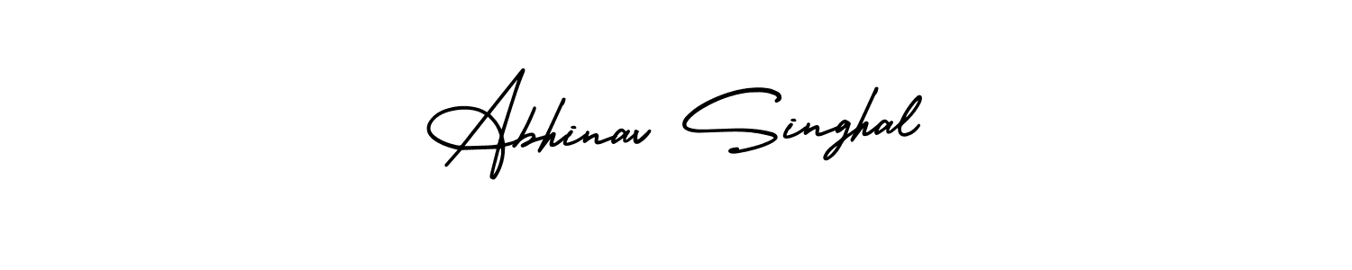 You should practise on your own different ways (AmerikaSignatureDemo-Regular) to write your name (Abhinav Singhal) in signature. don't let someone else do it for you. Abhinav Singhal signature style 3 images and pictures png