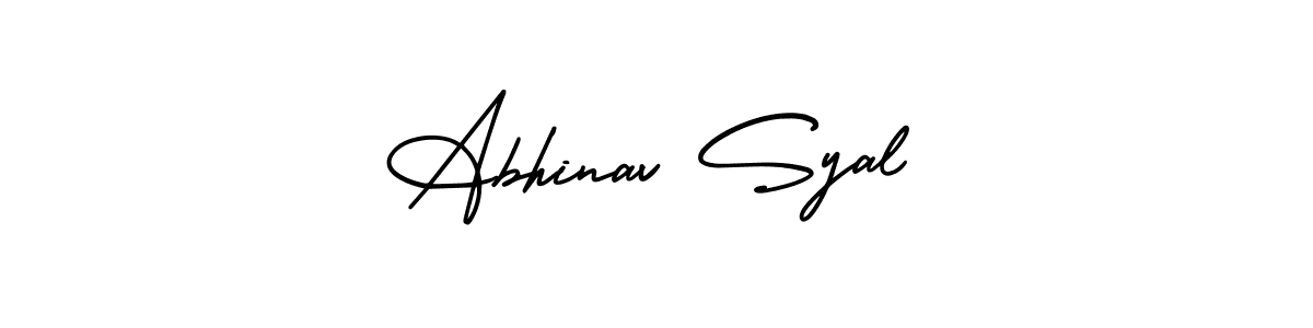 Also You can easily find your signature by using the search form. We will create Abhinav Syal name handwritten signature images for you free of cost using AmerikaSignatureDemo-Regular sign style. Abhinav Syal signature style 3 images and pictures png