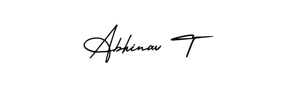 Abhinav T stylish signature style. Best Handwritten Sign (AmerikaSignatureDemo-Regular) for my name. Handwritten Signature Collection Ideas for my name Abhinav T. Abhinav T signature style 3 images and pictures png