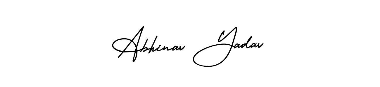 Abhinav Yadav stylish signature style. Best Handwritten Sign (AmerikaSignatureDemo-Regular) for my name. Handwritten Signature Collection Ideas for my name Abhinav Yadav. Abhinav Yadav signature style 3 images and pictures png